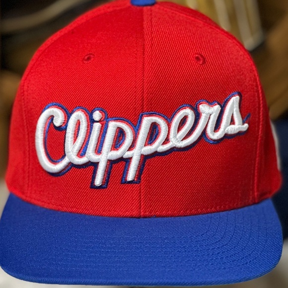 Mitchell & Ness LA Clippers Embroidered Snapback Wool Mix Baseball Hat Adult OS - Picture 2 of 12